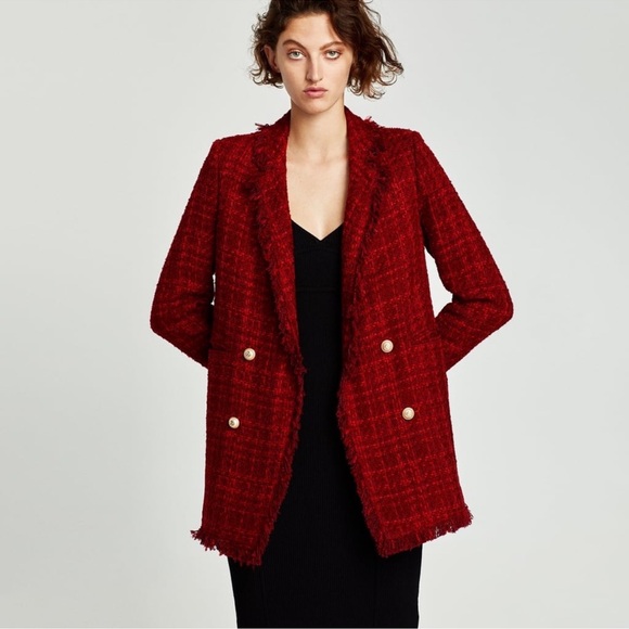 Zara Jackets & Blazers - Zara Tweed Boyfriend Blazer